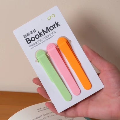 Automatic Bookmark, Silicone Reading Bookmark, Colorful Bookmark, Ideal Gift for Book Lovers, Essential Reading Accessory, for A