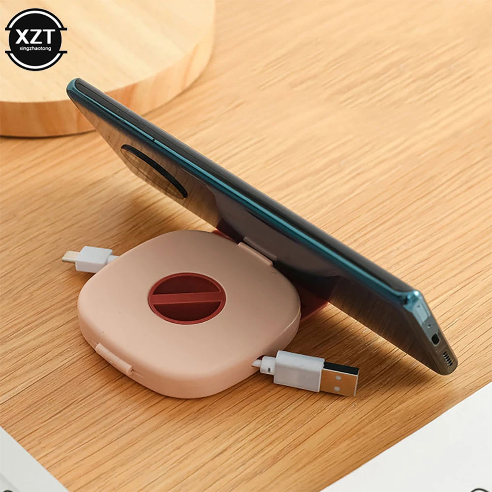 Cable Organizer Rotating Cable Winder Box Plastic Portable Wire Storage Case Phone Holder Mouse Wire Earphone Cord Storage