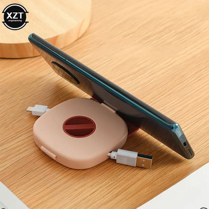 Cable Organizer Rotating Cable Winder Box Plastic Portable Wire Storage Case Phone Holder Mouse Wire Earphone Cord Storage
