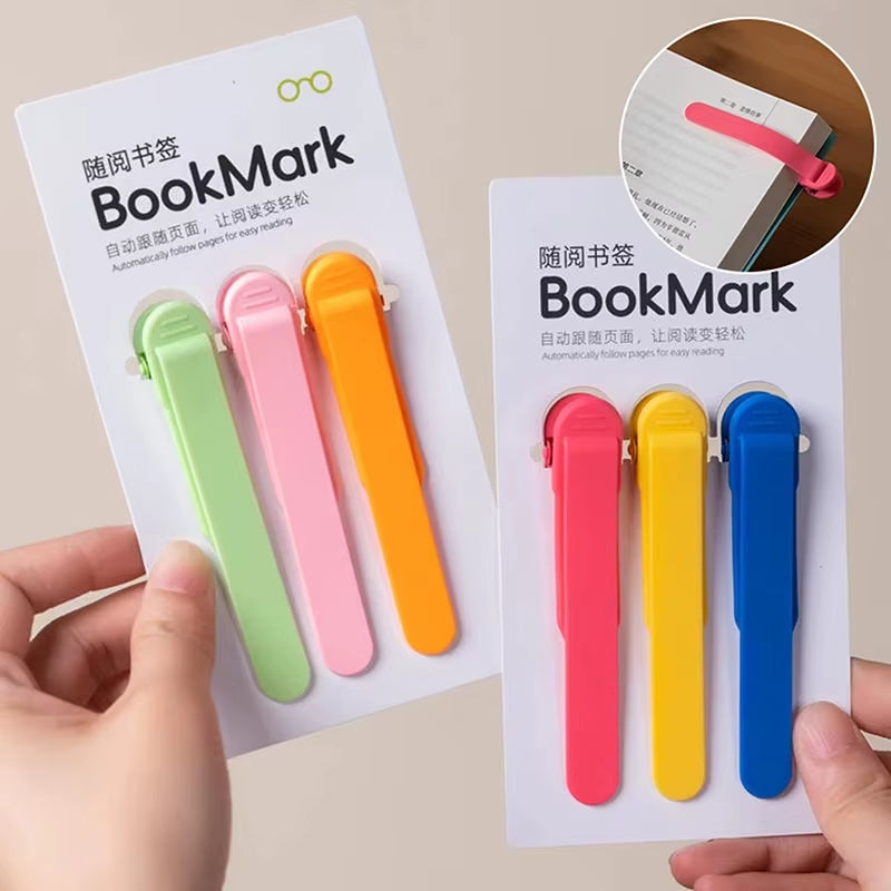 Automatic Bookmark, Silicone Reading Bookmark, Colorful Bookmark, Ideal Gift for Book Lovers, Essential Reading Accessory, for A
