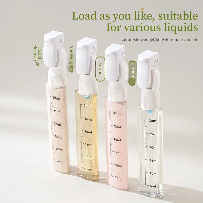4 in 1 Travel Dispenser Portable Travel Bottles Leak Proof Leakproof Travel Container for Perfume Shampoo Conditioner Lotion