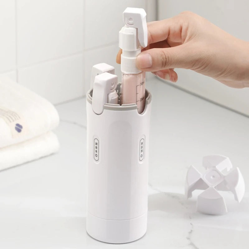 4 in 1 Travel Dispenser Portable Travel Bottles Leak Proof Leakproof Travel Container for Perfume Shampoo Conditioner Lotion
