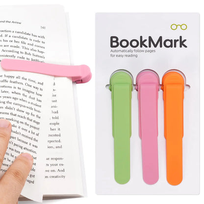 Automatic Bookmark, Silicone Reading Bookmark, Colorful Bookmark, Ideal Gift for Book Lovers, Essential Reading Accessory, for A