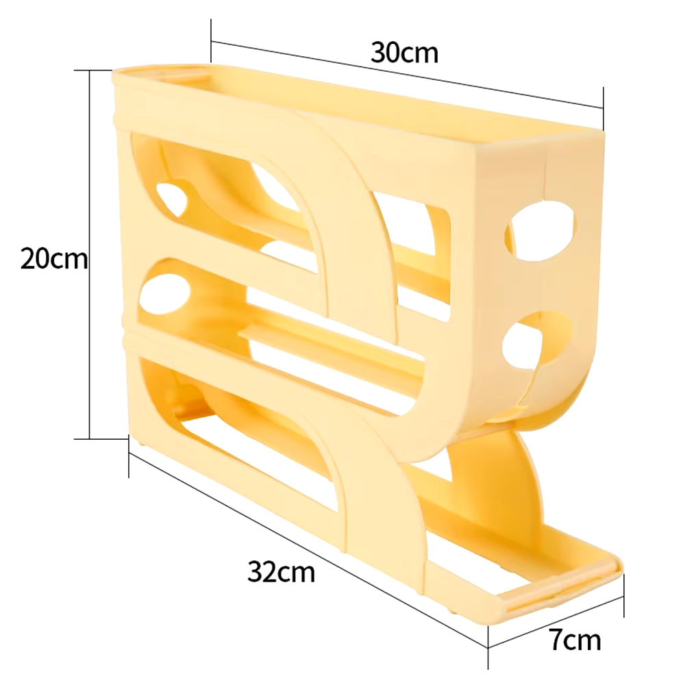 3 Layer / 4 Layer Automatic Egg Roller New Household Kitchen Dedicated Egg Roller Rack Space Saving Large Capacity Egg Organiser